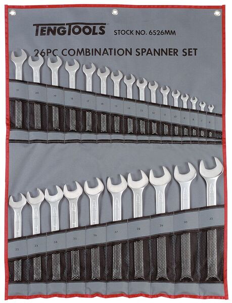 Teng tools combination spanner shop set